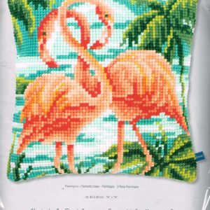 VERVACO BORDUURPAKKET KUSSEN, FLAMINGO'S 019