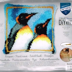 AANBIEDING VERVACO KNOOPPAKKET (SMYRNA) KUSSEN, 2 PINGUINS