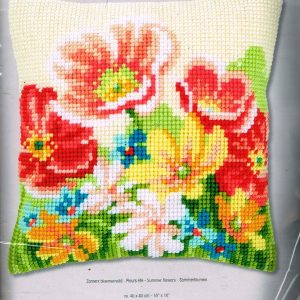 VERVACO BORDUURPAKKET KUSSEN, ZOMERS BLOEMENVELD 0163860