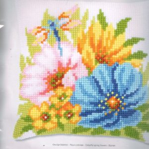 VERVACO BORDUURPAKKET KUSSEN, KLEURIGE BLOEMEN 0184985