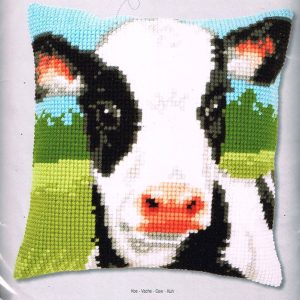 VERVACO BORDUURPAKKET KUSSEN, KOE ZWART /WIT 0157738