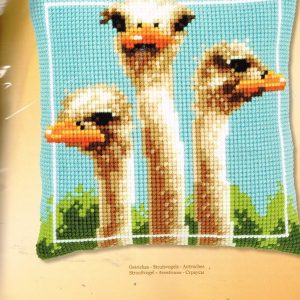 VERVACO BORDUURPAKKET KUSSEN, STRUISVOGELS