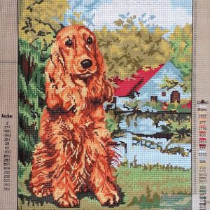 VOORBEDRUKT GROOT BORDUURSTRAMIEN ,COCKERSPANIEL 869