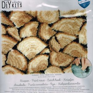 VERVACO KNOOPPAKKET ( SMYRNA) KLEEDJE, HOUTBLOKKEN