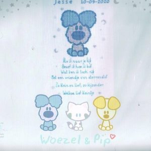 WOEZEL & PIP BORDUURPAKKET GEBOORTE, MET TEKST , JESSE