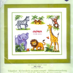 VERVACO BORDUURPAKKET GEBOORTE, SAFARI JULIAN