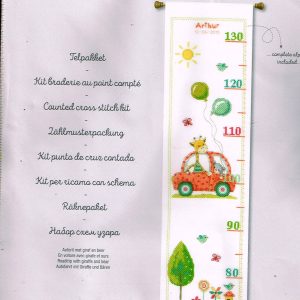 VERVACO BORDUURPAKKET GROEIMETER , AUTORIT met GIRAF en BEER  , ARTHUR