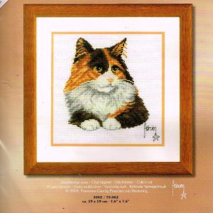 FRANCIEN'S KATTEN ( VERVACO) BORDUURPAKKET, DRIEKLEURIGE POES