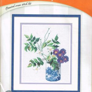 RTO BORDUURPAKKET ,VAAS met FLEURIGE BLOEMEN  007