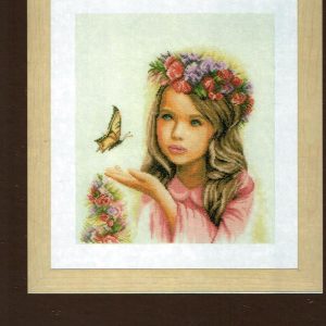 LANARTE BORDUURPAKKET, ANGEL WITH BUTTERFLIES 072