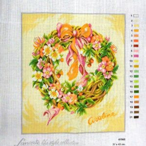 OPRUIMING LANARTE VOORBEDRUKT GROOT BORDUURSTRAMIEN, BLOEMEN 3