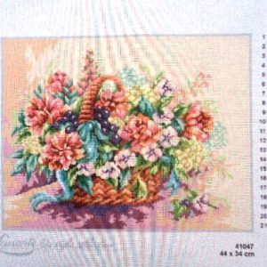 OPRUIMING LANARTE VOORBEDRUKT GROOT BORDUURSTRAMIEN, BLOEMEN 1