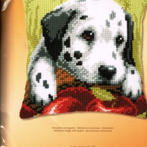 VERVACO BORDUURPAKKET KUSSEN, DALMATIER met APPELS