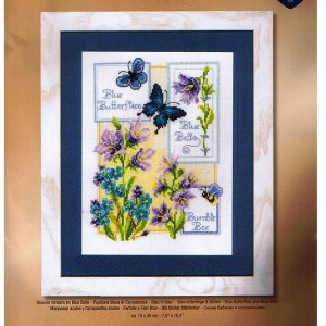 VERVACO BORDUURPAKKET, BLAUWE VLINDERS & BLUE BELLS