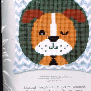 VERVACO BORDUURPAKKET KUSSEN, KNIPOGEND HONDJE
