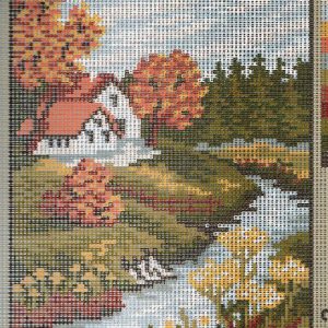 VOORBEDRUKT BORDUURSTRAMIEN, HERFSTLANDSCHAP 523 op=op