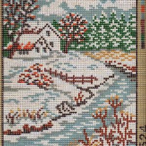VOORBEDRUKT BORDUURSTRAMIEN, WINTERLANDSCHAP 524 op=op