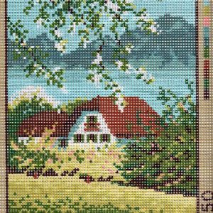 VOORBEDRUKT BORDUURSTRAMIEN, LANDSCHAP 550 op=op