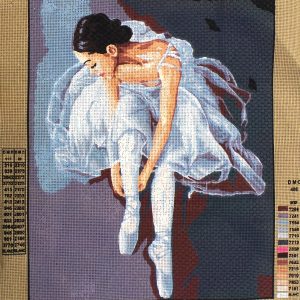VOORBEDRUKT GROOT BORDUURSTRAMIEN, BALLETDANSERES 11569