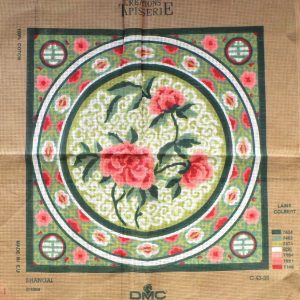 OPRUIMING DMC VOORBEDRUKT GROOT BORDUURSTRAMIEN, BLOEMEN