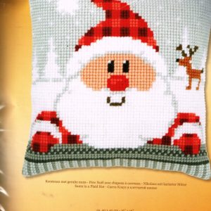 VERVACO BORDUURPAKKET KUSSEN, KERSTMAN MET GERUITE MUTS 061