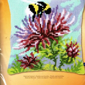 VERVACO BORDUURPAKKET KUSSEN, HOMMEL OP DISTEL