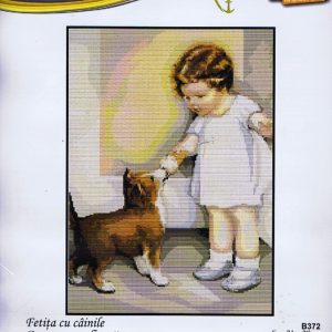 LUCA BORDUURPAKKET , MEISJE met  HOND  372