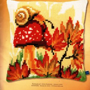 VERVACO BORDUURPAKKET KUSSEN, HERFST PADDESTOELEN 250