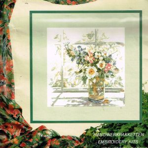 LANARTE BORDUURPAKKET, VAAS met BLOEMEN  33877