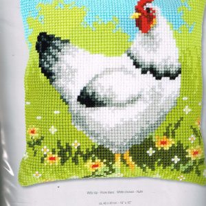 VERVACO BORDUURPAKKET KUSSEN, WITTE KIP 393