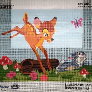 DISNEY VOORBEDRUKT BORDUURSTRAMIEN, BAMBI's RUNNING