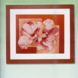 LANARTE ZELDZAAM BORDUURPAKKET, ABSTRACT WITH PINK CHINESE ROOS 35060