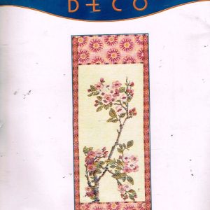 AANBIEDING DMC GROOT BORDUURPAKKET, PANNEL WITH CHERRY FLOWERS XC1094