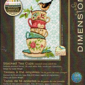 AANBIEDING DIMENSIONS BORDUURPAKKET, STACKED TEA CUPS