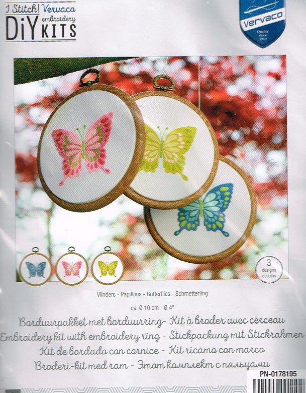 AANBIEDING VERVACO BORDUURPAKKET, SET VAN 3 PAKKETJES met VLINDERS 195