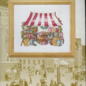 PERMIN BORDUURPAKKET, MARKTKRAAM met BLOEMEN