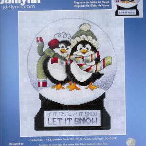 JANLYNN BORDUURPAKKET, SNOW  GLOBE  PENGUINS