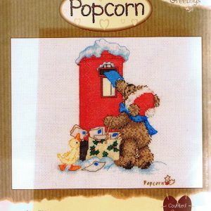 POPCORN BORDUURPAKKET , POPCORN POST KAARTEN , KERST