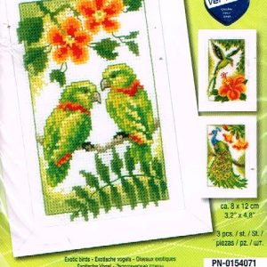 VERVACO BORDUURPAKKET, SET VAN 3 PAKKETJES EXOTISCHE VOGELS  071