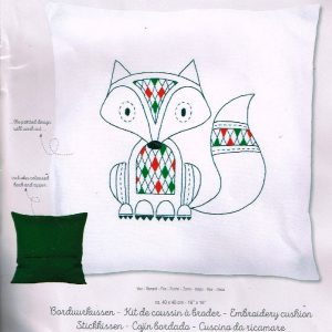 VERVACO VOORBEDRUKT BORDUURPAKKET KUSSEN, VOSJE