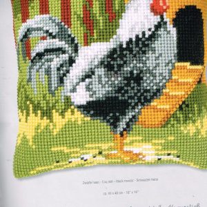 VERVACO BORDUURPAKKET KUSSEN, ZWARTE HAAN 663