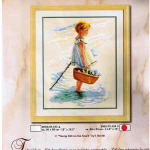 AANBIEDING VERVACO BORDUURPAKKET, YOUNG GIRL ON THE BEACH 105
