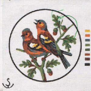 VOORBEDRUKT BORDUURSTRAMIEN, VOGELS