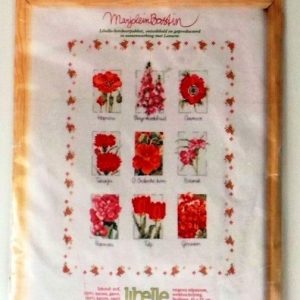 LIBELLE / MARJOLEIN BASTIN BORDUURPAKKET, RODE BLOEMEN EN LIJST