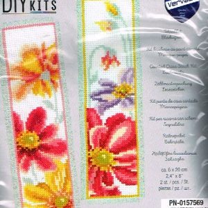 VERVACO BORDUURPAKKET, SET VAN 2 BOEKENLEGGERS , BLOEMEN 569