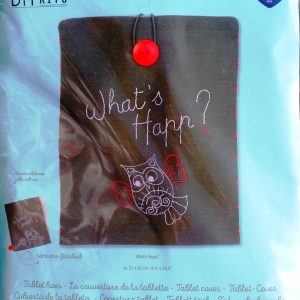 AANBIEDING VERVACO VOORBEDRUKT BORDUURPAKKET TABLET HOES, WHAT's HAPP ? 719