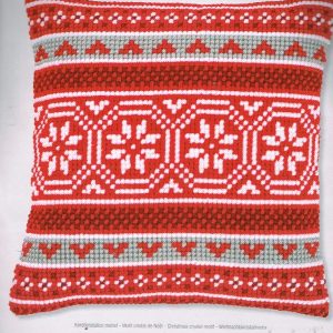 VERVACO BORDUURPAKKET KUSSEN, KERSTKRISTALLEN MOTIEF  710