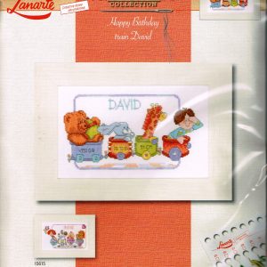 LANARTE ZELDZAAM BORDUURPAKKET GEBOORTE, HAPPY BIRTHDAY TRAIN DAVID 115614