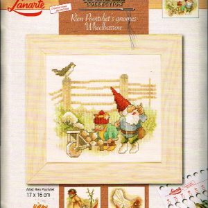 RIEN POORTVLIET (LANARTE) BORDUURPAKKET, GNOMES WHEELBARROW 34914