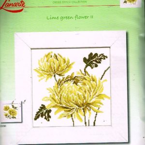 LANARTE ZELDZAAM BORDUURPAKKET, LIME GREEN FLOWER 2 35091